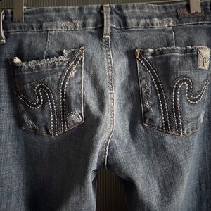 Citizens of Humanity Faye #003 Low Rise Flare Jeans 28 Y2K Unhemmed Made in USA